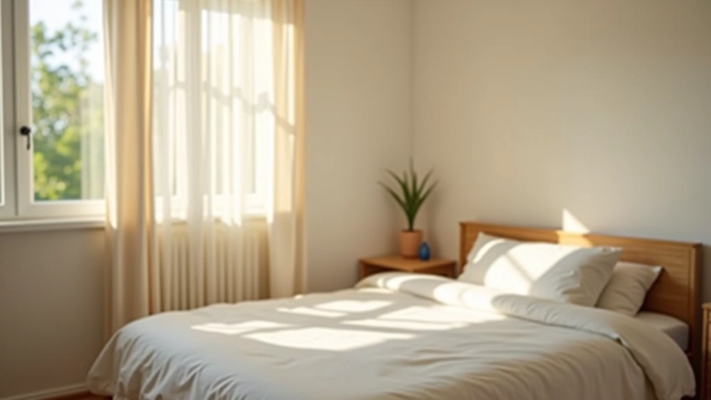 Bedroom corner near window with natural daylight, quiet setting away from main living areas and household noise