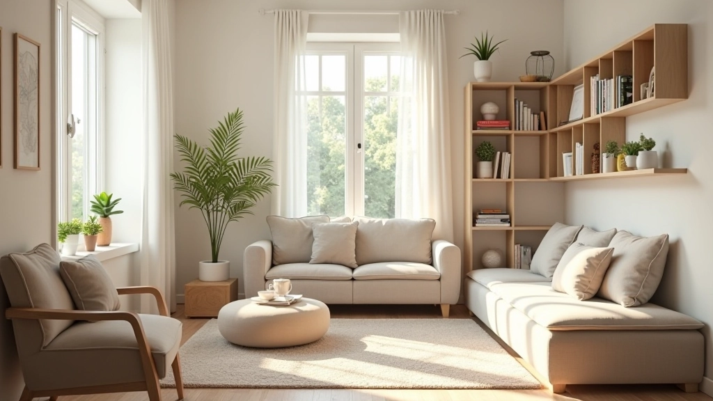 Organized home office with natural light